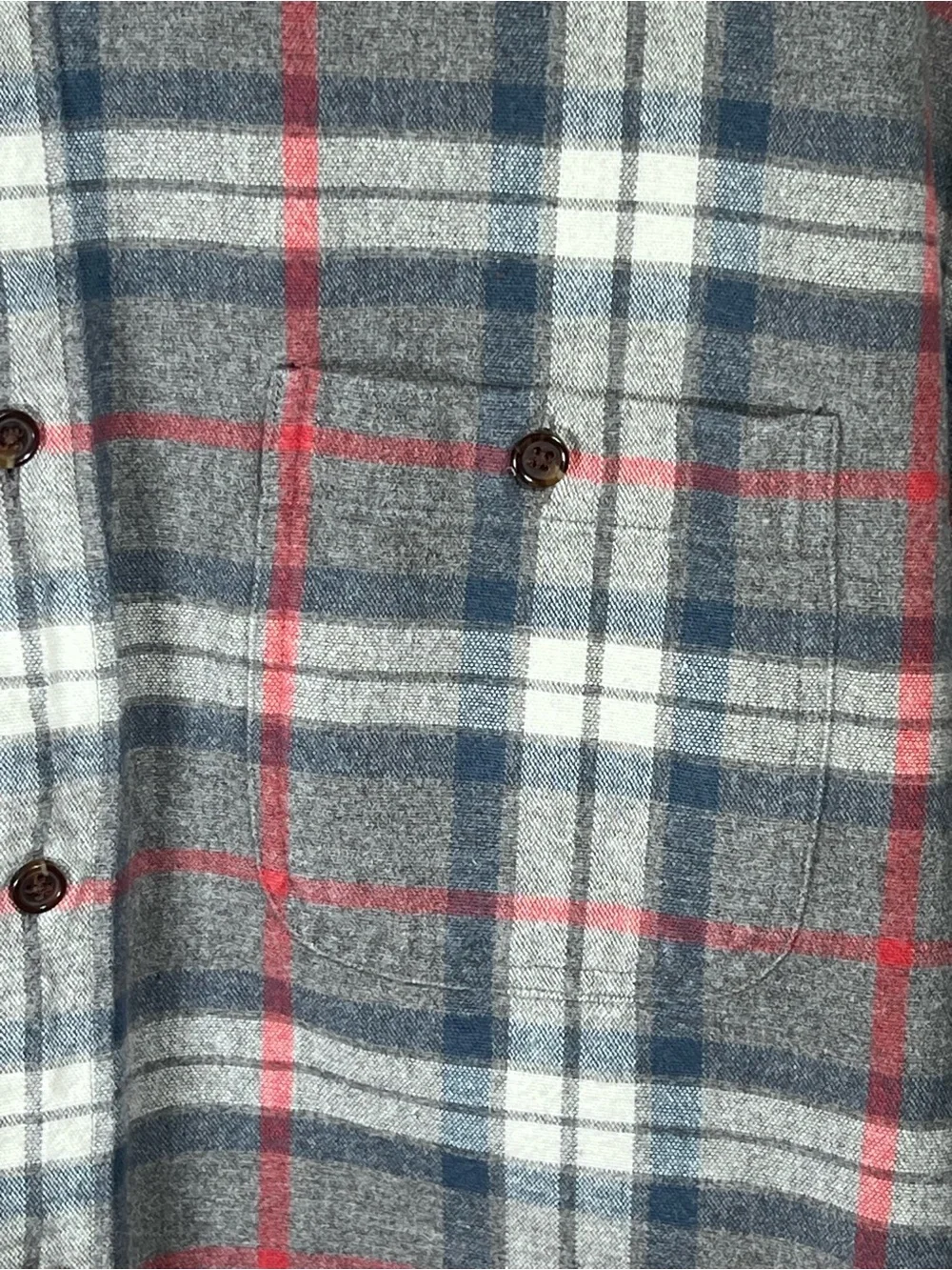 J. Crew Men's Gray Plaid Button-Up 100% Cotton Shirt with Brown Elbow Patches XL